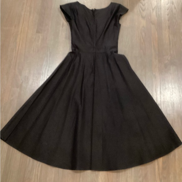 Retro 1950s Style Black Dress - Picture 3 of 5